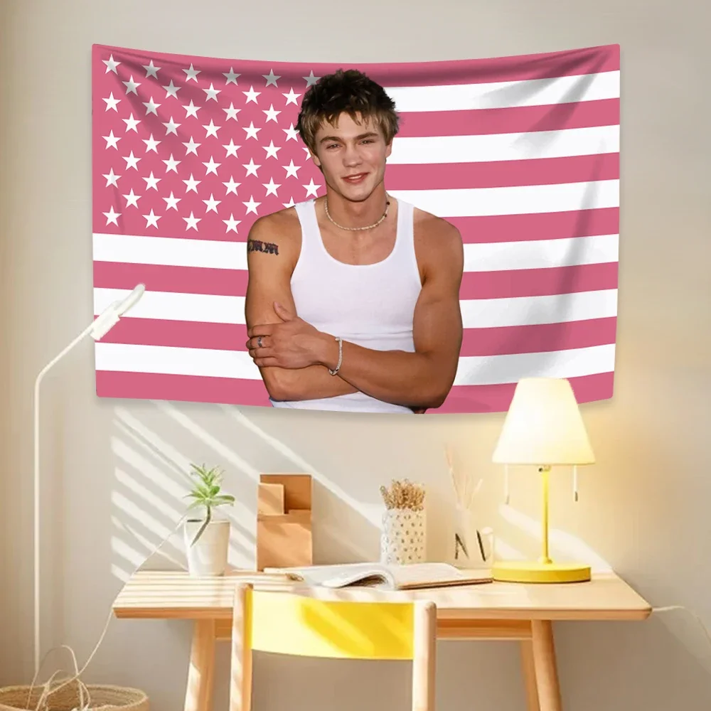 Chad Michael Murrays Tapestry American Flag Actor Home Decor Wall Hanging Bedroom Dorm Background Cloth Fans Gift