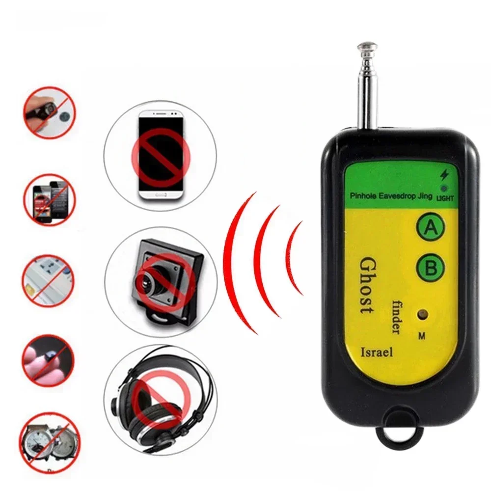 RF Wireless Signal Detector Tracker Portable Camera Finder Full Frequency Alarm Device Anti-Spy Radio Wave Detector Bug Finder