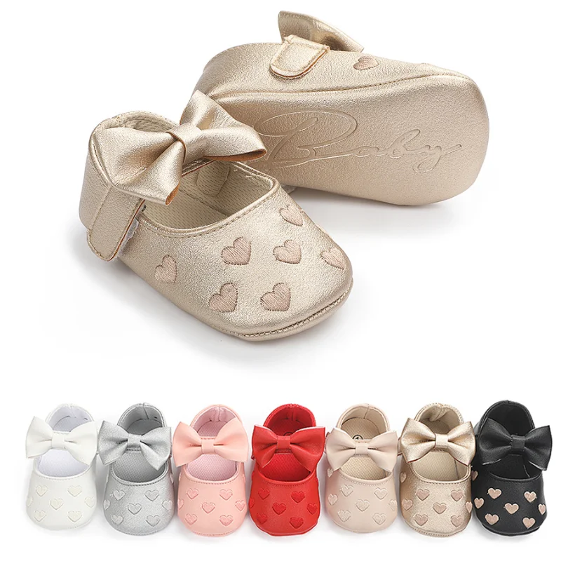 

0-1 Year Old Baby Walking Shoes Soft Soles Comfortable Breathable Princess Shoes Multi-color Optional Low Top Walking Shoes