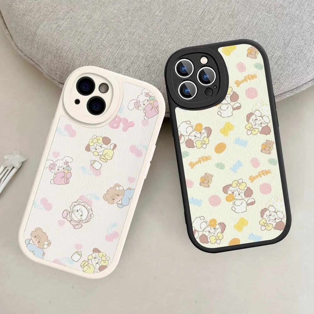 Japanese Cartoon Animals M-Mikko Phone Case Hard Leather For IPhone 16 15 14 13 12 Mini 11 14 Pro Max Xs X Xr 7 8 Plus Fundas