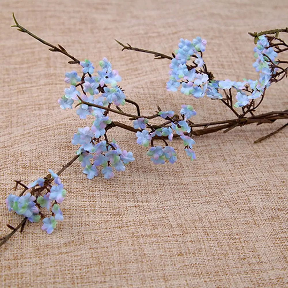 فروع أزهار الكرز الاصطناعية ذات اللمس الحقيقي، محاكاة أنيقة واقعية، فروع ساكورا المصنوعة يدويًا من البلاستيك المزيف