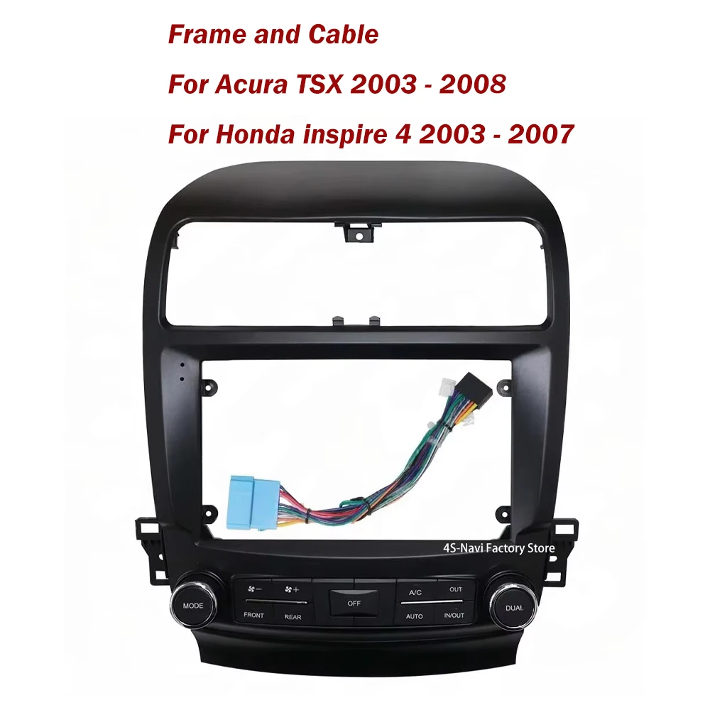Marco de Radio para Auto de 2 Din y 9 Pulgadas para Acura TSX 2003-2008, para Honda Inspire 4, Adaptador de Panel de Navegación