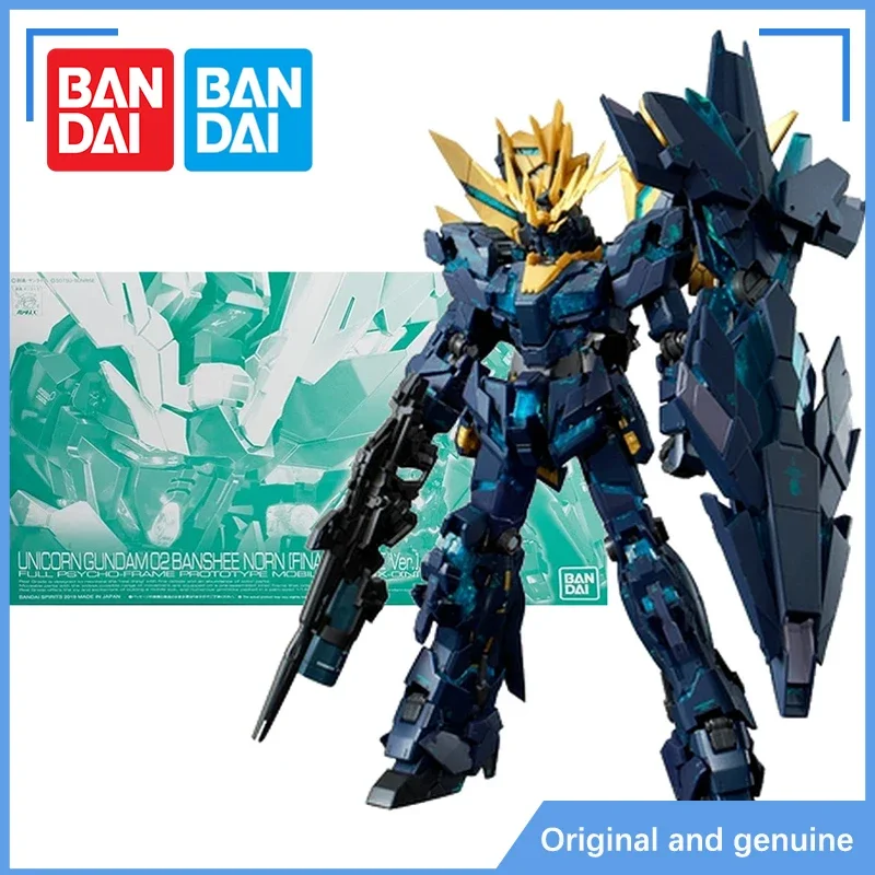 Bandai Genuine Gundam Model Kit Anime Figure RG 1/144 Unicorn Gundam 02 Banshee Norn Final Battle Ver Gunpla Anime Action Figure