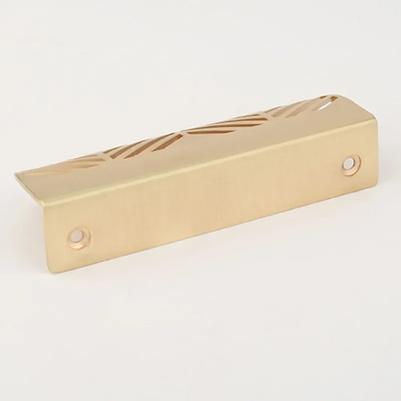 2026 New Leaf Shape Brass Drawer Handles Modern Furniture Wardrobe Door Knobs Cabinet Pull Hardware Wholesale Accessories
