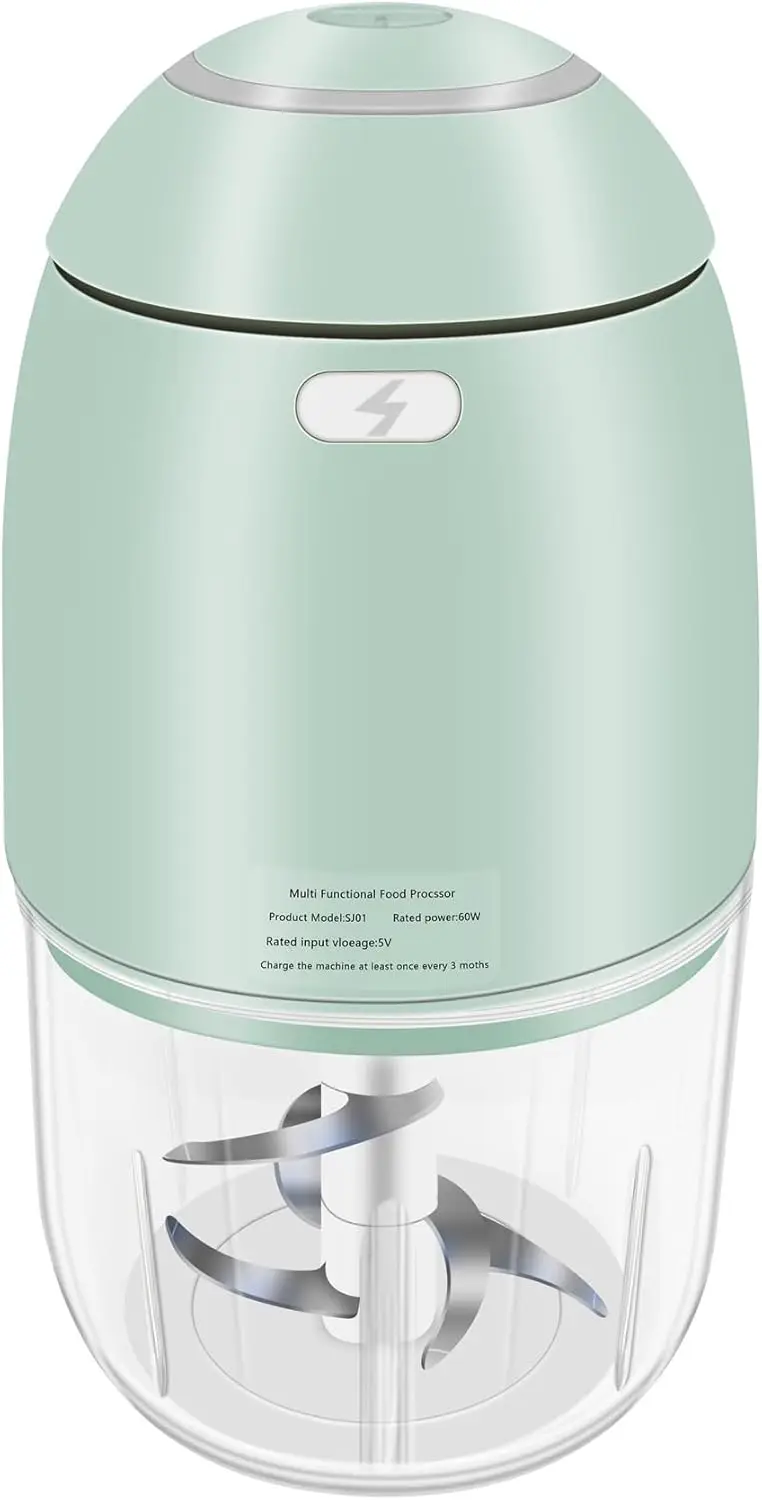 

Electric Mini Garlic Chopper 300ML Portable USB Food Processor for Onion, Ginger, Tomato, Meat & Vegetables