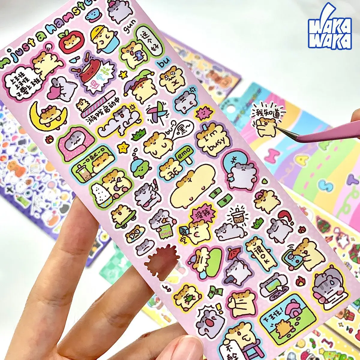 1 Pc Cute Cartoon Animals Pattern Stickers DIY Scrapbooking Journaling Kpop Idol Photo Card Deco Supplies Laptop Sticker