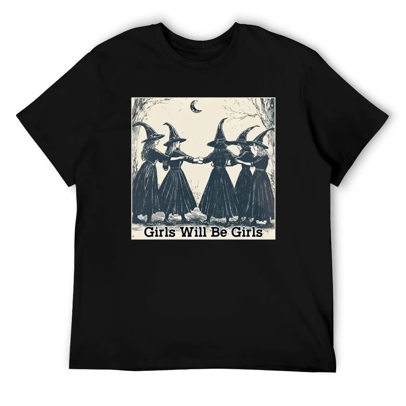 

Футболка Girls Will Be Girls - Witch, Halloween Witchy Vibes, мужские футболки для мужчин, дизайнерская футболка