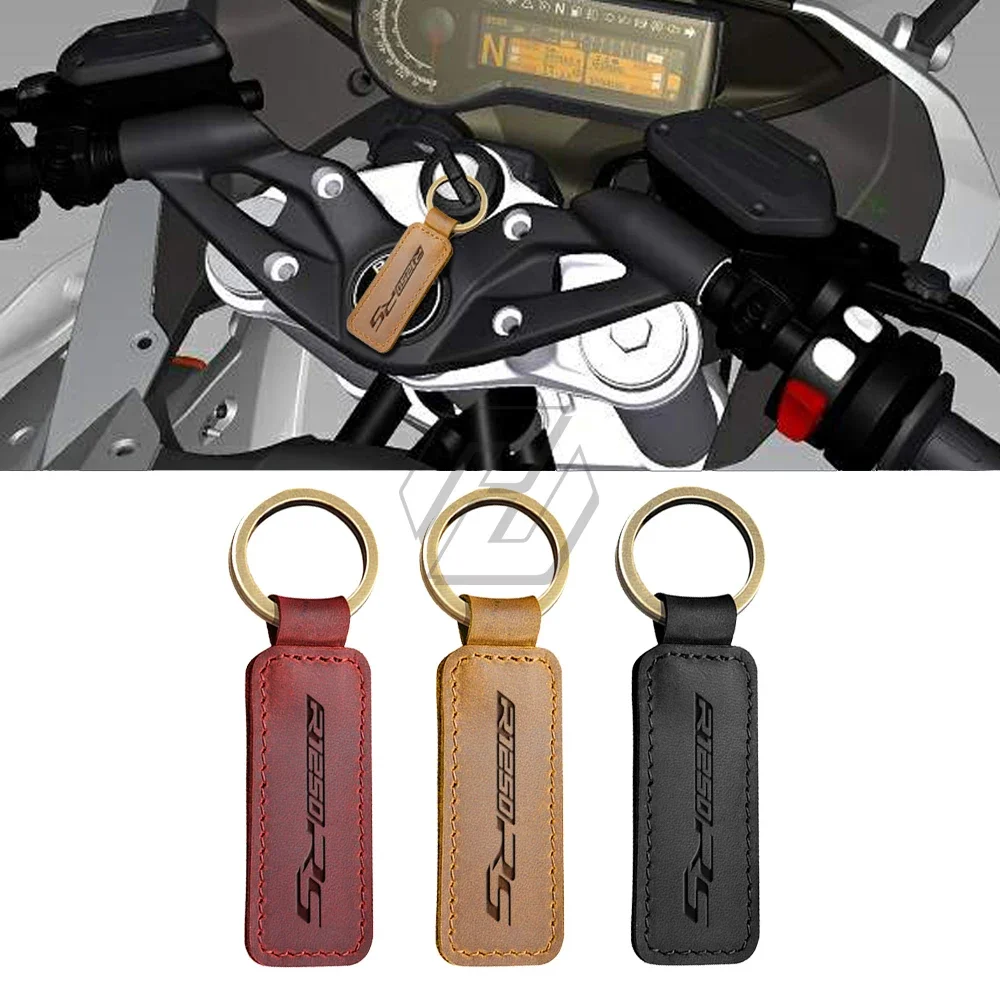 Motorcycle Keychain Cowhide Key Ring For R1250RS R1250 RS