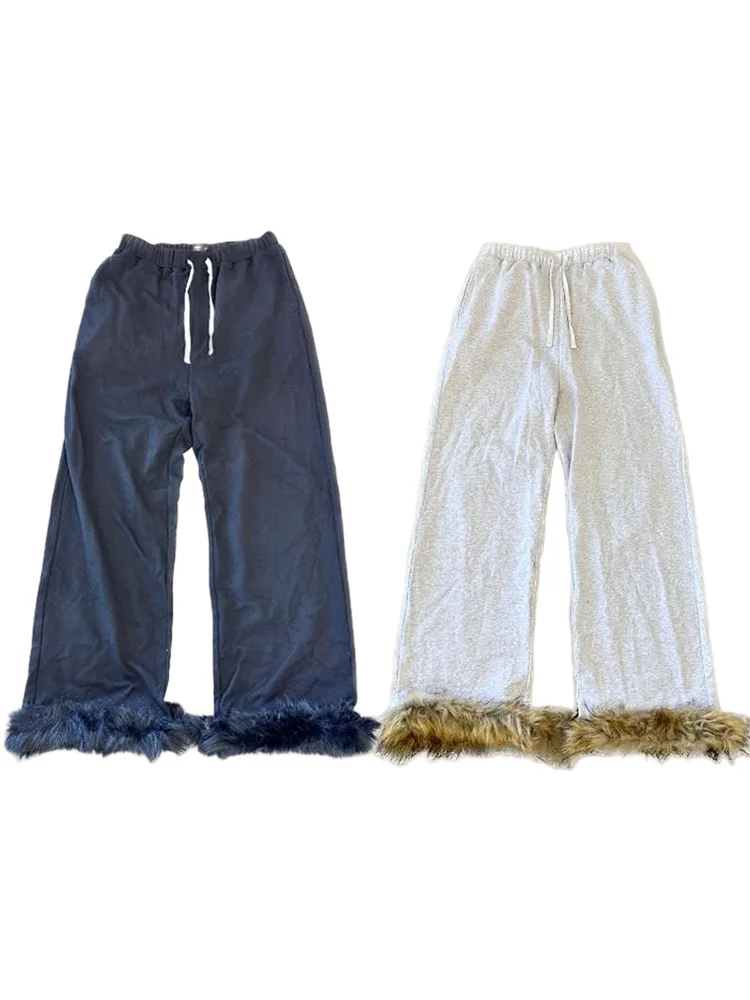 

Vintage Straight Leg Men's Gothic Solid Color Casual Pants Fashion Trend Men's Trousers American Comfort Bottoms Y2k Clothing