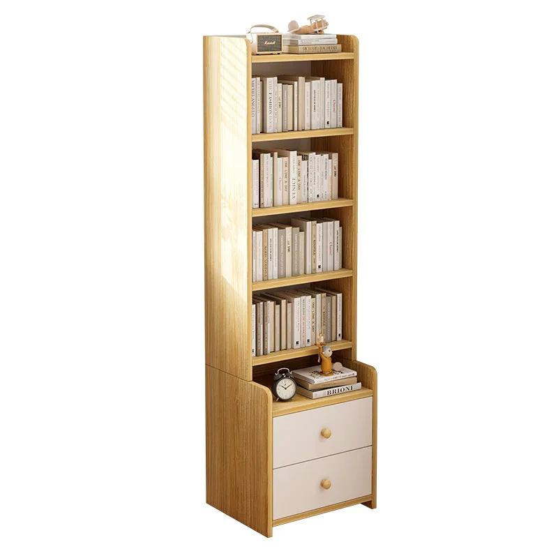 CX Modern Simple Multi-layer Storage Storage Rack Bedroom Elevated Bedside Cabinet Large Capacity Drawer Integrated Bookshelf