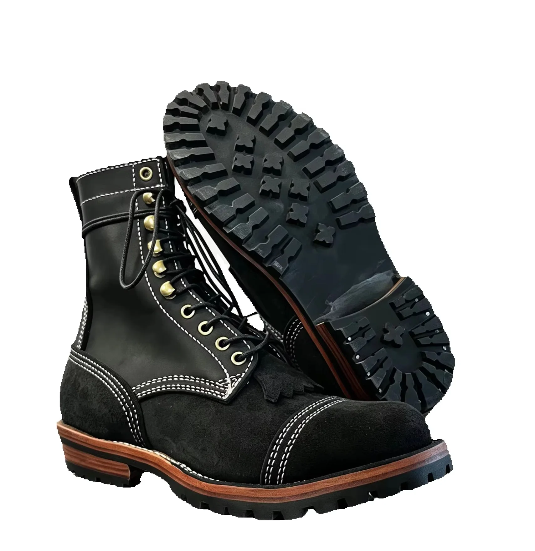 CC750 Men’s Suede Leather Work Boots Outdoor Motorcycle Casual Shoes Street style shoes Anti-slip sole