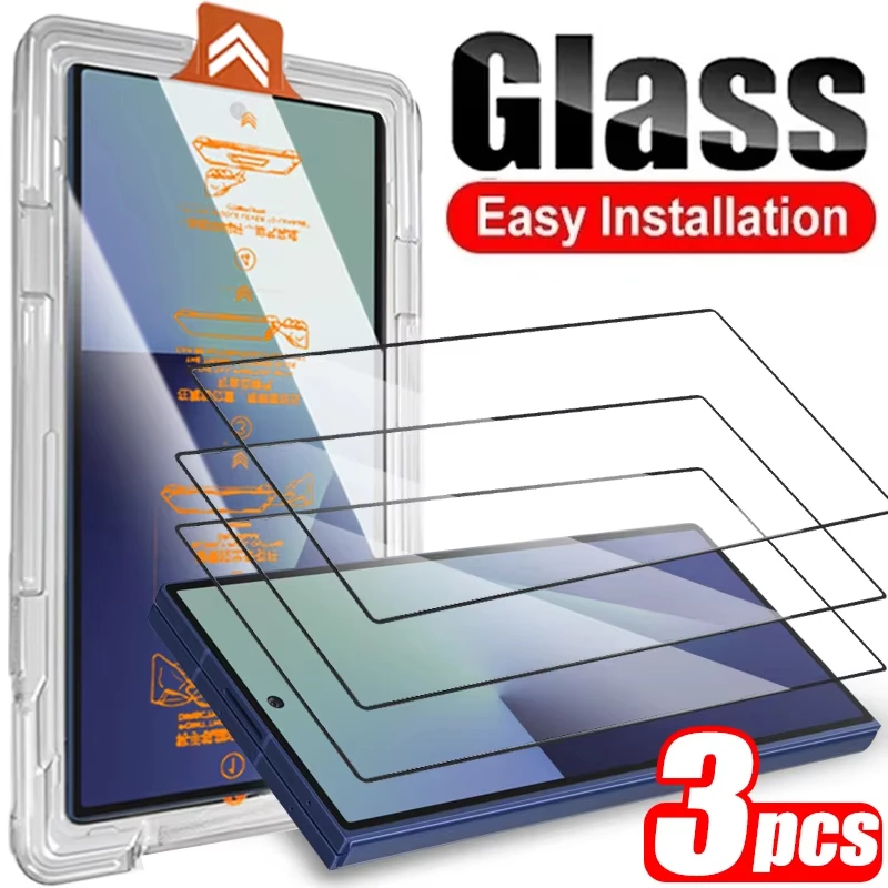 

3Pcs HD Screen Protector For Samsung A56 A36 A35 A25 A16 A26 A17 A34 A55 A15 A24 A22 A31 A32 A52 A06 Tempered Glass Easy Install