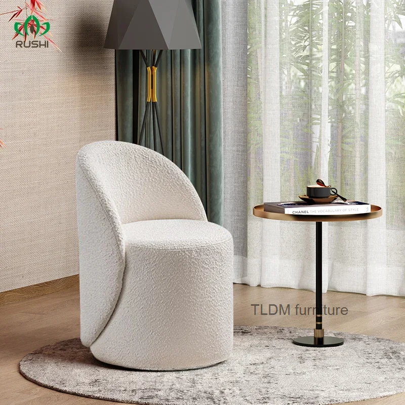 

Makeup Stool Dressing Stool Chair Ins Bedroom Light Luxury Minimalist Backrest Dressing Table Stool Household Rotatable Stool