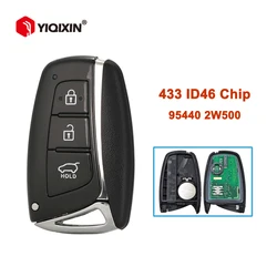 YIQIXIN-llave de coche remota para Hyundai, Santa Fe, Genesis, Azera, 2012, 2013, 2014, 2015, 3 botones, 433MHz, ID46, Chip FCC ID: 95440, 2W500