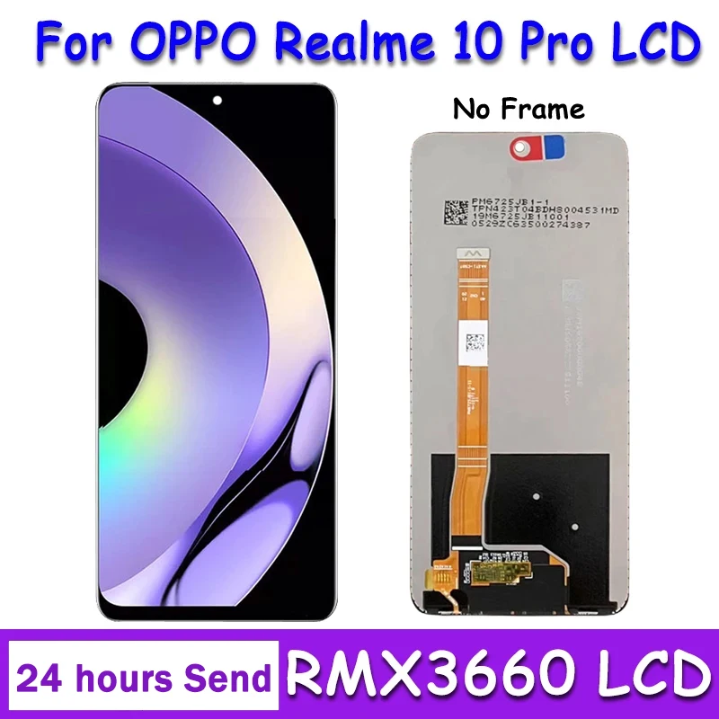 

6.72 “Original For Oppo Realme 10 Pro LCD RMX3663 RMX3660 RMX3661 Display Screen Touch Panel Digitizer Assembly Replacement