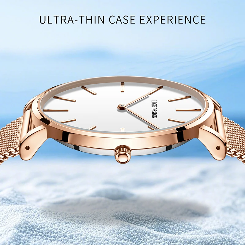 LIGE Original Quartz Watch for Women Fashion Elegant Ladies Watches Stainless Steel Waterproof Women's Wristwatch Reloj Mujer