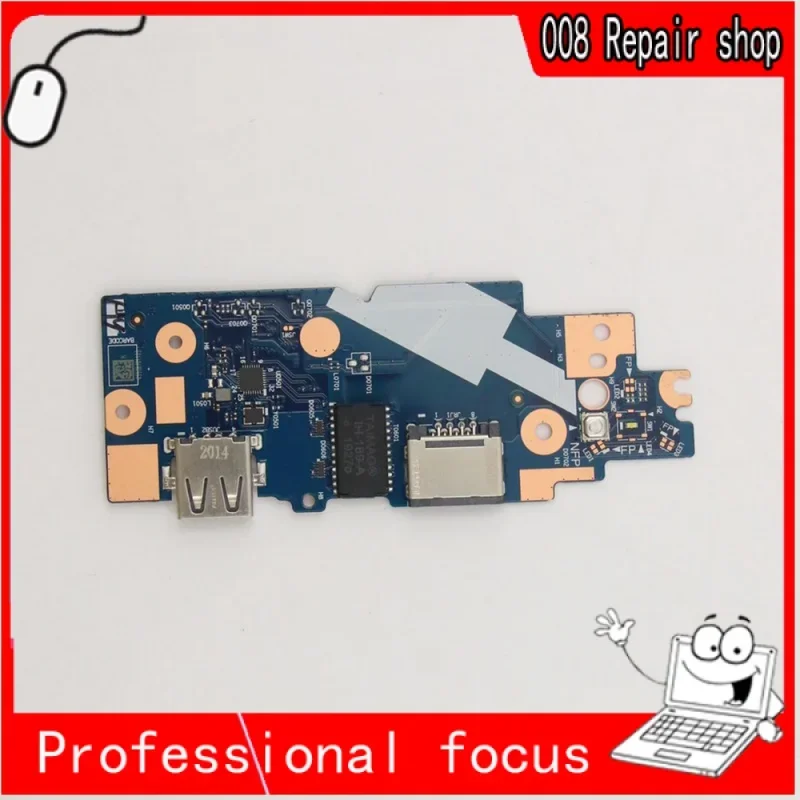 For Lenovo ThinkPad E15 Gen2 laptop USB LAN network card RJ45 jack power button switch accessories 5c50z44695 ns-72.72