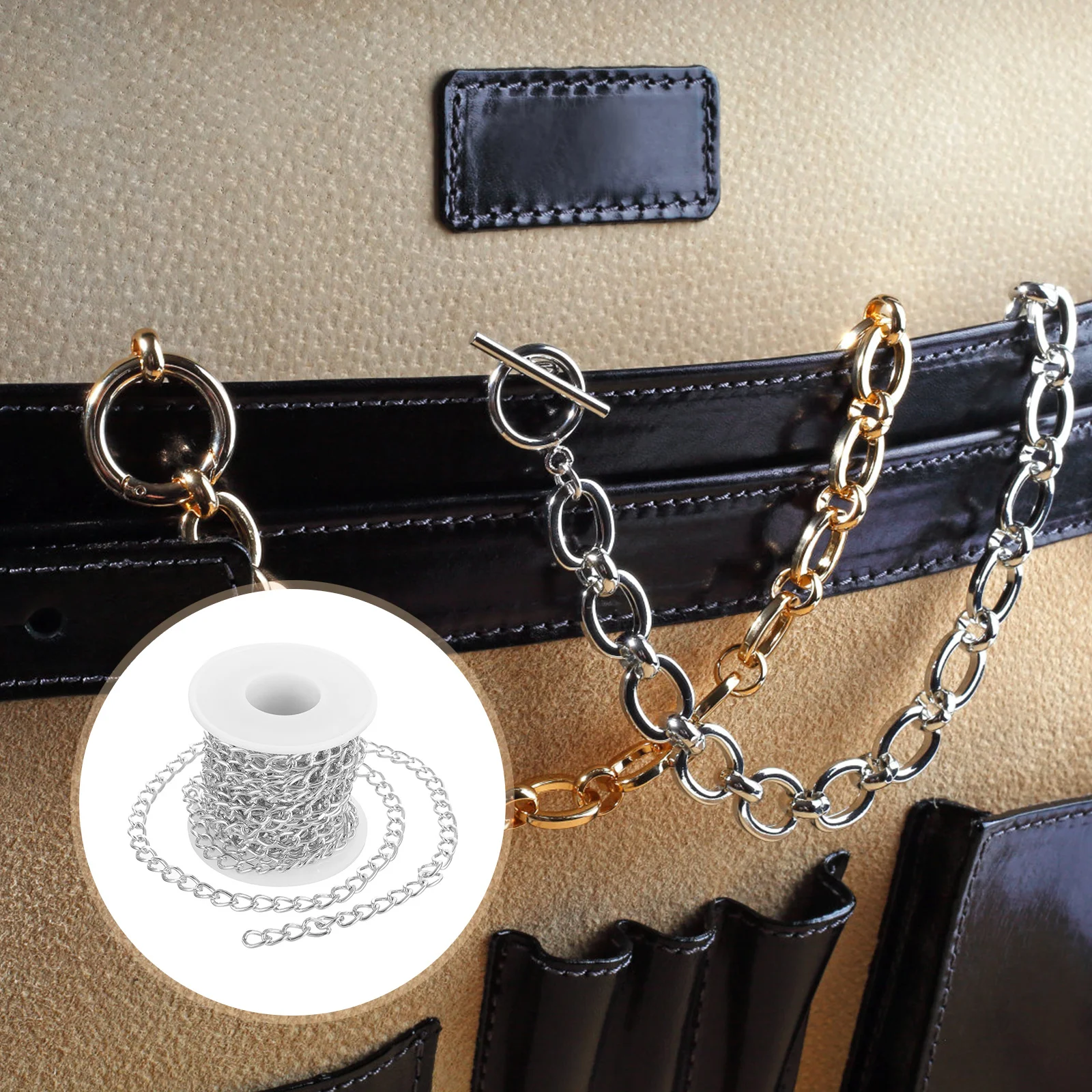 

Metal Chain Jewelry Making Kit Necklace Bracelet Supplies 1 Roll Craft Chains Durable Safe for DIY Projects Metal Chain Link