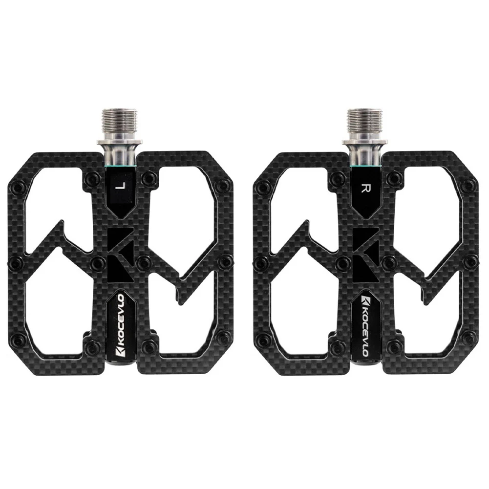 Efficient Bike Pedals Featuring a Carbon Fiber Build and Ti Alloy Axis at a Weight of 193g for Serious Cyclists