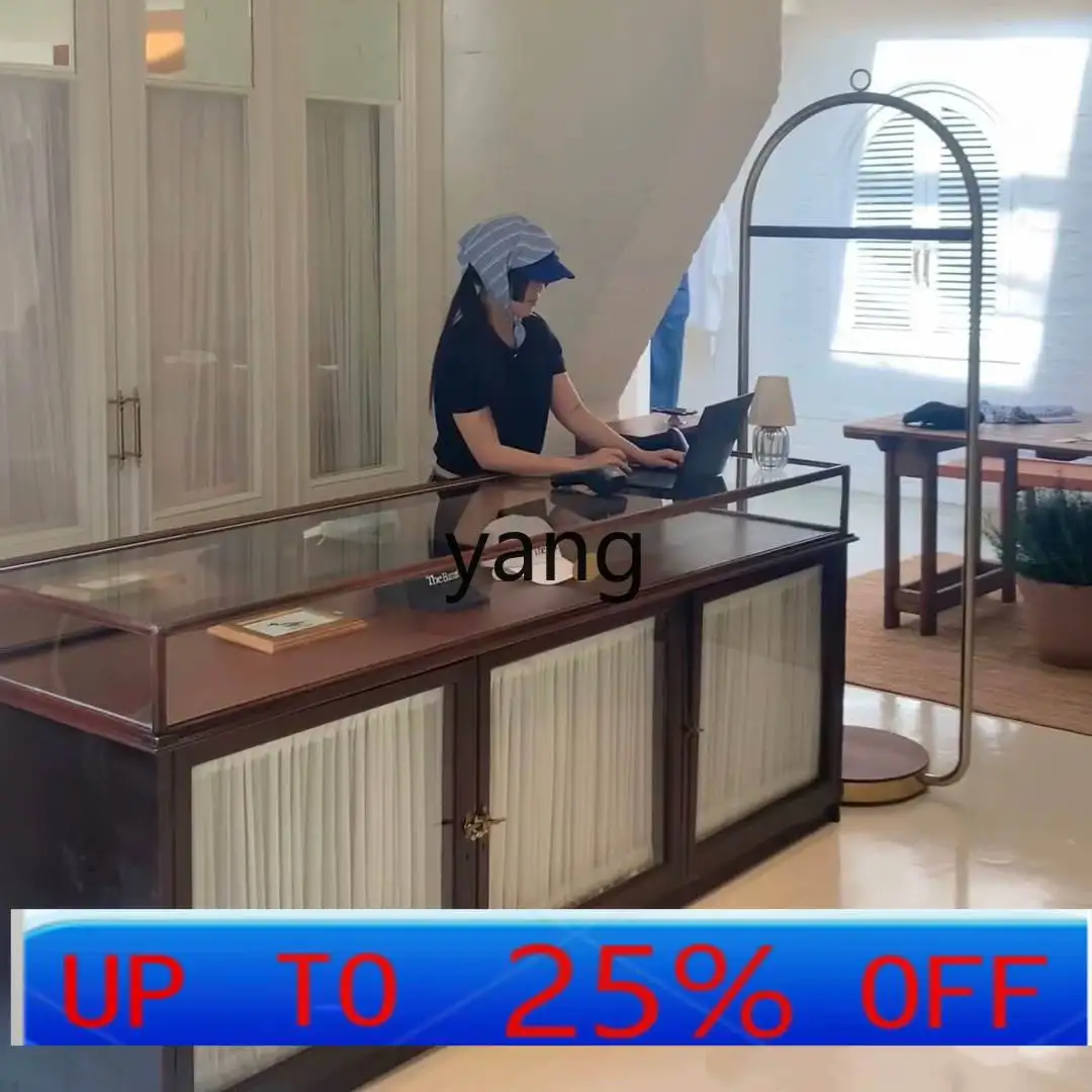 LMMClothing Store Island Display Jewelry Store Display Stand Island Table Storage Cabinet