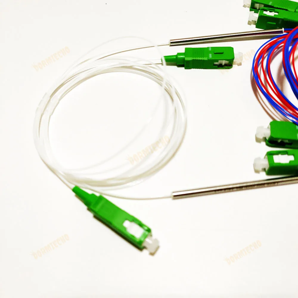 Imagem -03 - Fbt Fibra Óptica Divisor com Conector sc Apc 09 mm Relação de Divisor Opcional Acoplador Desequilibrado Ftth 10 Pcs Lot Alta Qualidade 1x2