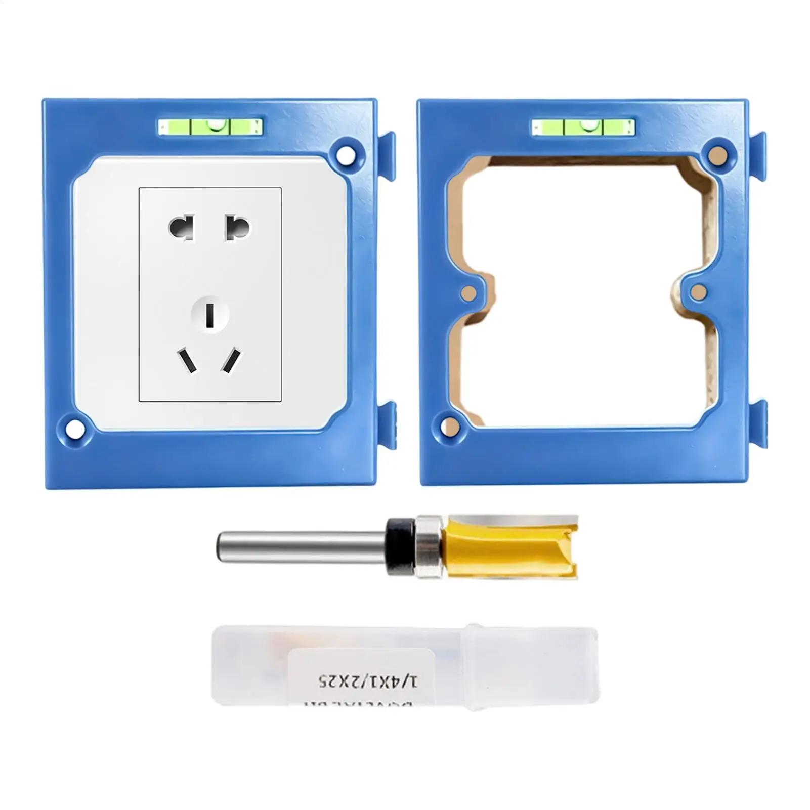 Wall Socket Template 86 Type Outlet Hole Opening With Contour Milling Cutter Receptacle Cutting Template For Drywall