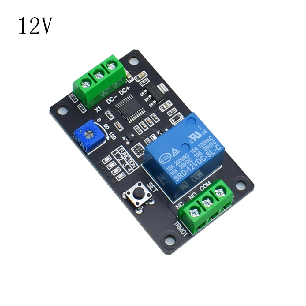 

DC 5V/12V/24V Relay Module Timer Delay Self Locking Trigger Relay Board Delay On Off Time Switch Compatible with 555 Timer