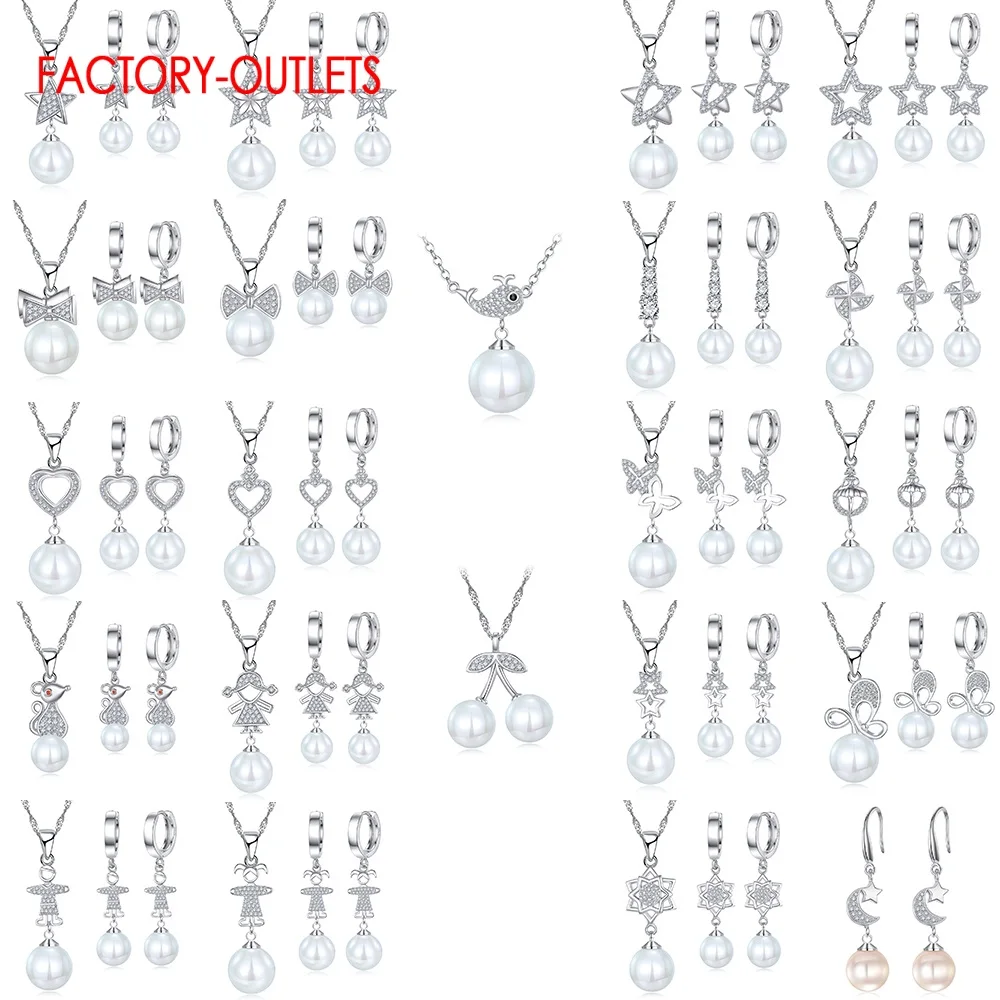 Factory Outlet Genuine 925 Sterling Silver Fashion Jewelry Sets Newest Female Jewelry Gift For Mum Wife Daughter Girlfriend