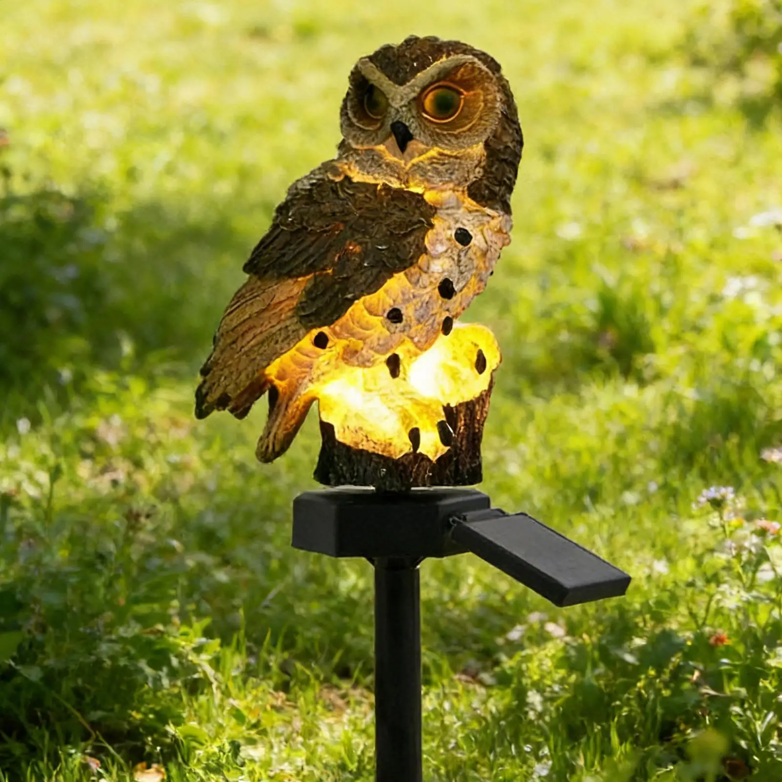 

Солнечный светильник-сова для газона, светодиодный уличный фонарь для двора, водонепроницаемый садовый светильник на колышке, декоративный светильник для дорожек, солнечный фонарь для патио
