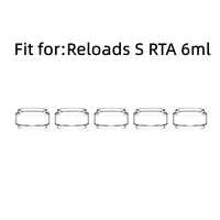 5PCS Bubble Glass Tube Replacement For Reloads S RTA 6ml Machine Accessories Clear