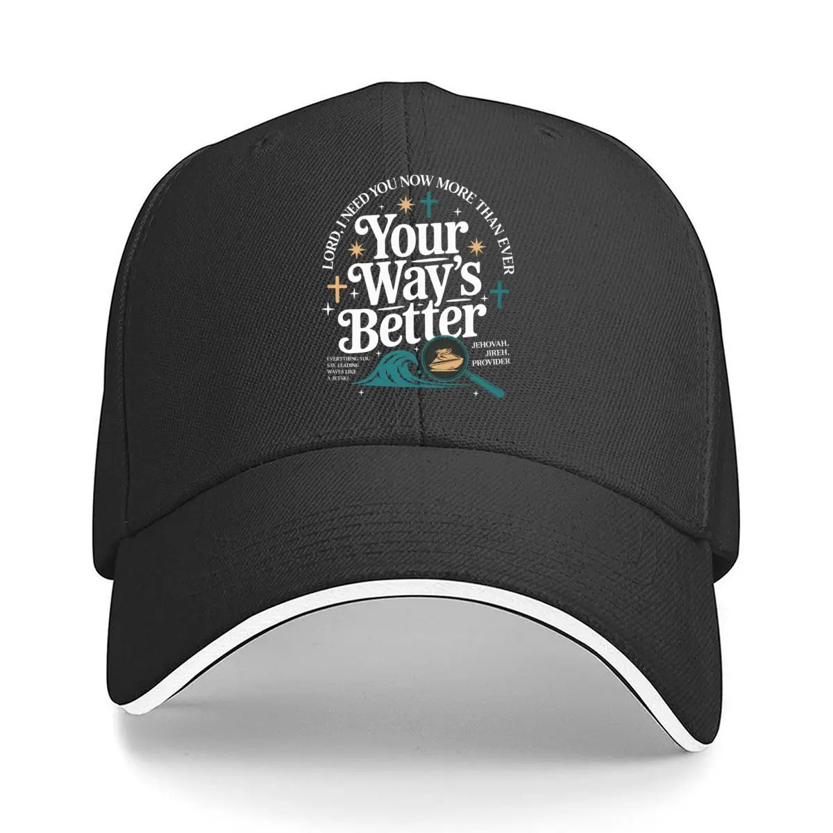 Gods Way Always Better Than Your Way Christian Cross Waves Hip Hop hat Fashion Outdoor Sports Sandwich Baseball Cap