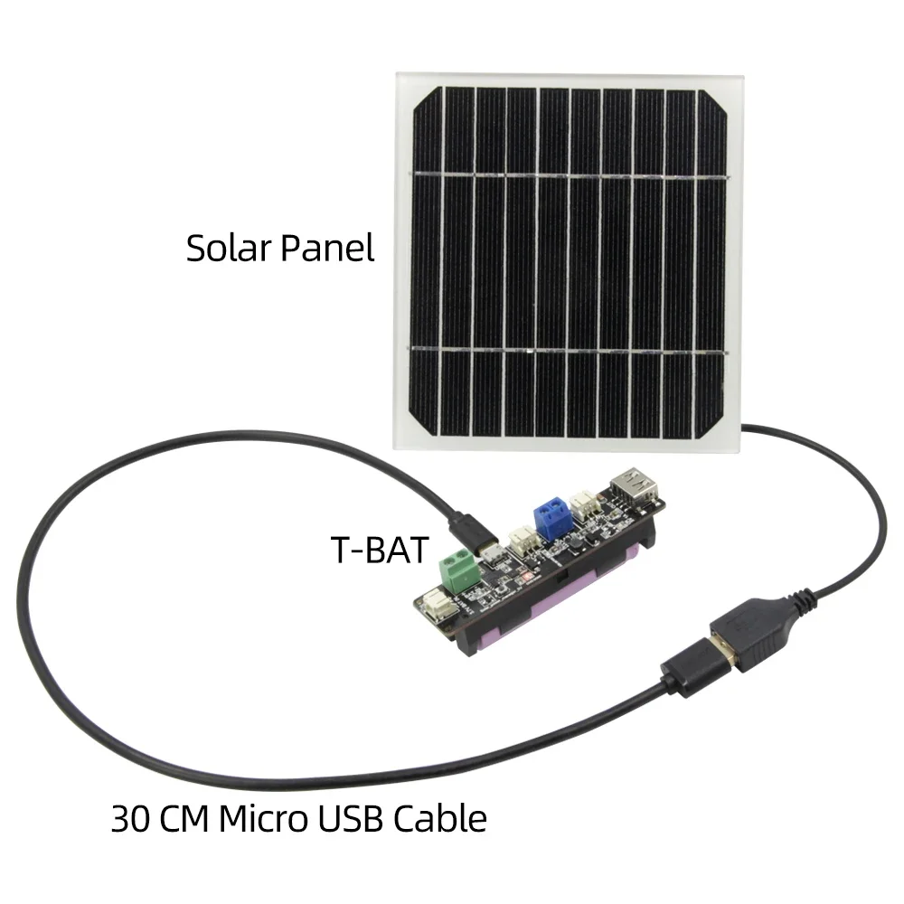 LILYGO® TTGO T-BAT Battery Holder CN3065 Power Chip Solar Charging Can Used With 18650 Battery Development Board