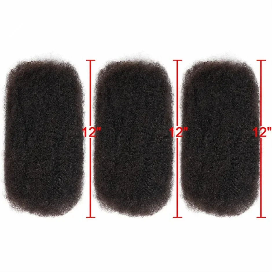 RebeccaQueen-Cabello Remy brasileño Afro rizado a granel, cabello humano para trenzar, 1 paquete de 50 g/pc, trenzas de Color Natural, sin trama
