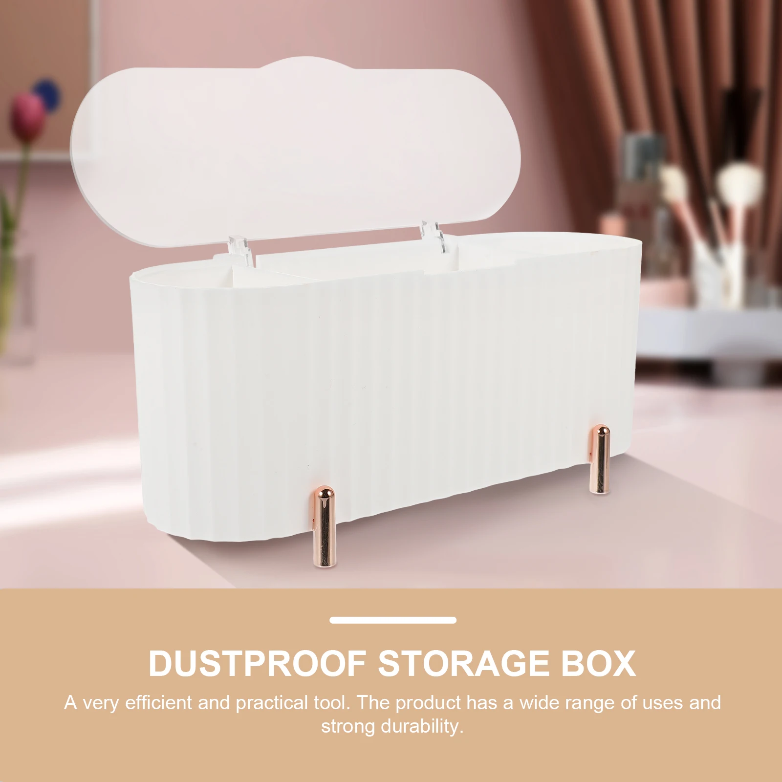 

ganizer 4 Slots Pink PP Cotton Pad Box Vanity Desk Swab Holder Bathroom Container Storage Case Round Pads