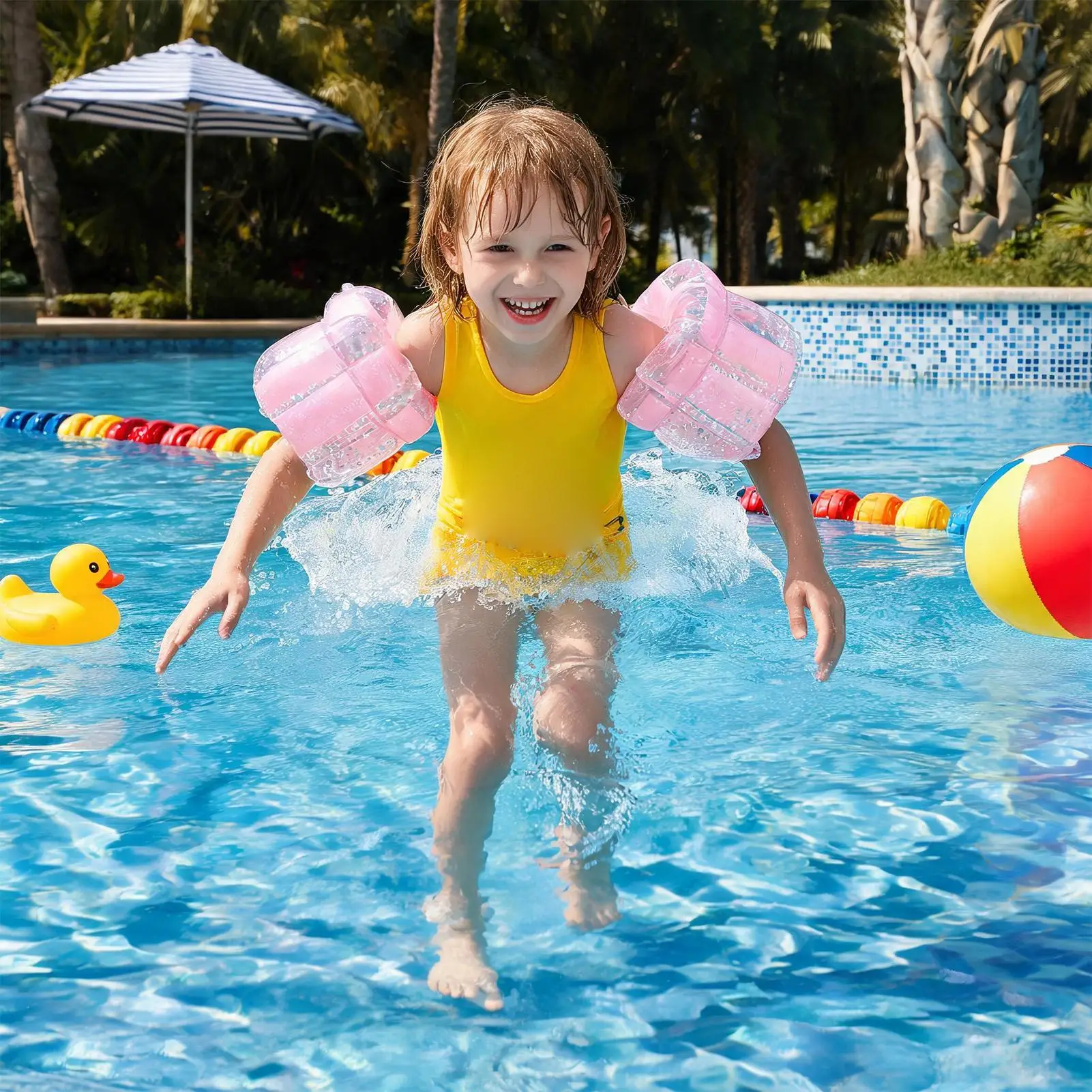 Swimming Arm Rings Blow Up Safety Equipment Swimming Arm Float Inflatable For Backyard Pool Beach Lake River School Class