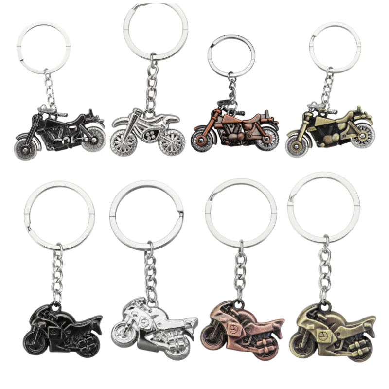 Porte-clés de moto en métal, cadeaux de porte-clés d'amant de moto 3D, accessoires de porte-clés de voiture de moto cool pour hommes et femmes