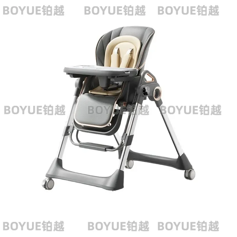 Electric Baby High Chair Portable Foldable Reclining Rocker Multifunctional Infant Dining Seat for Feeding Kids Adjustable
