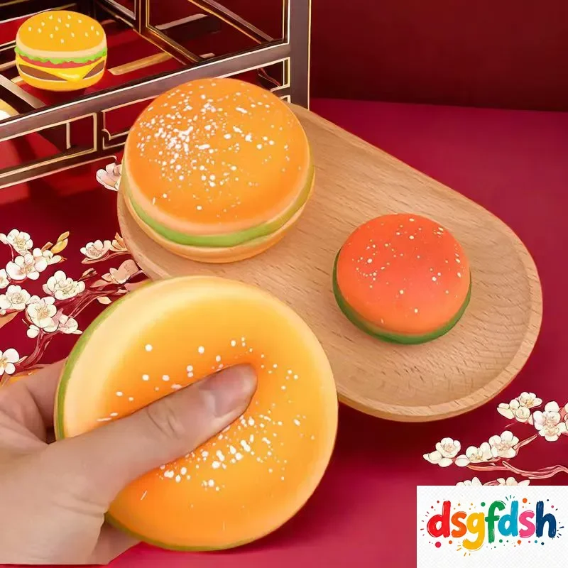 Squishy Hamburger Stress Ball Autism Sensory Toy Stress & Anxiety Relief Fidget Toys Pinch Decompression Toy Nice surprise - Detail 1