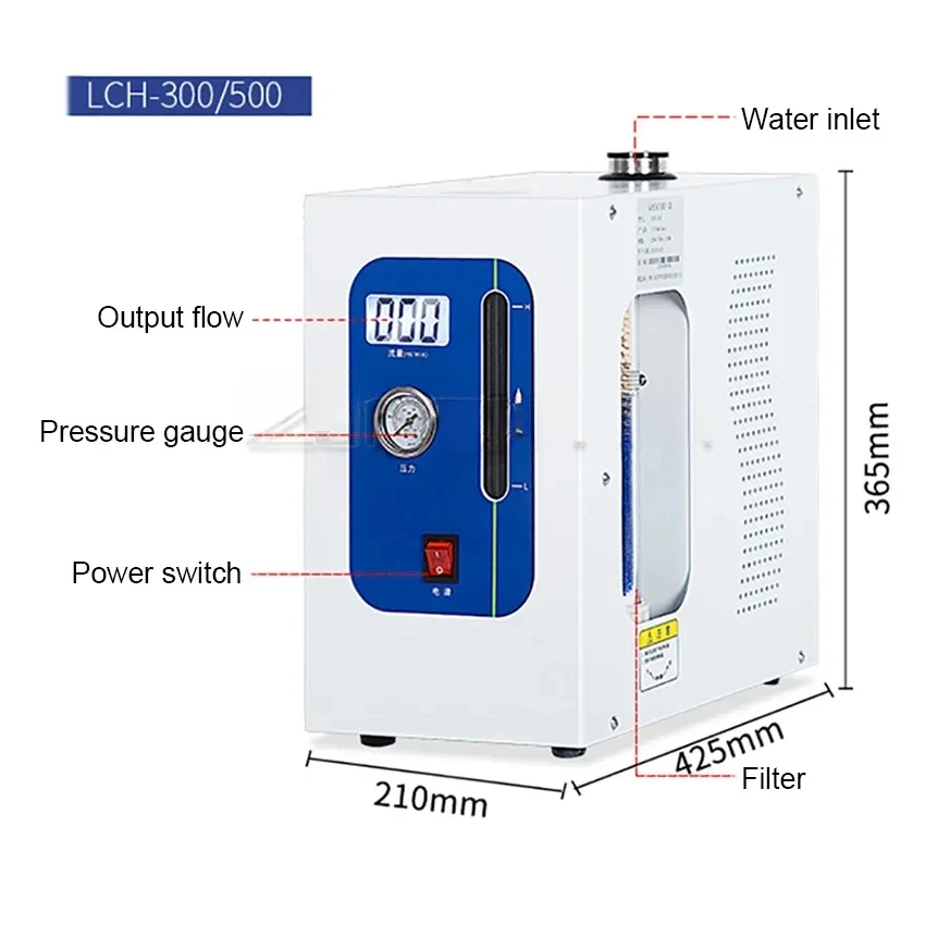 220V High-purity Hydrogen Generator Laboratory Hydrogen Production Machine 300/500ml/min Water Ionizer Generator LCH-300/LCH-500