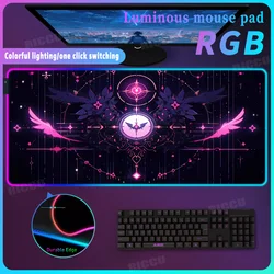RGB Sailor Moon Colorful glow LED Light mat Lighting Mousepad machinery keyboard Accessories XXL Tablemat kawaii dark mouse pad