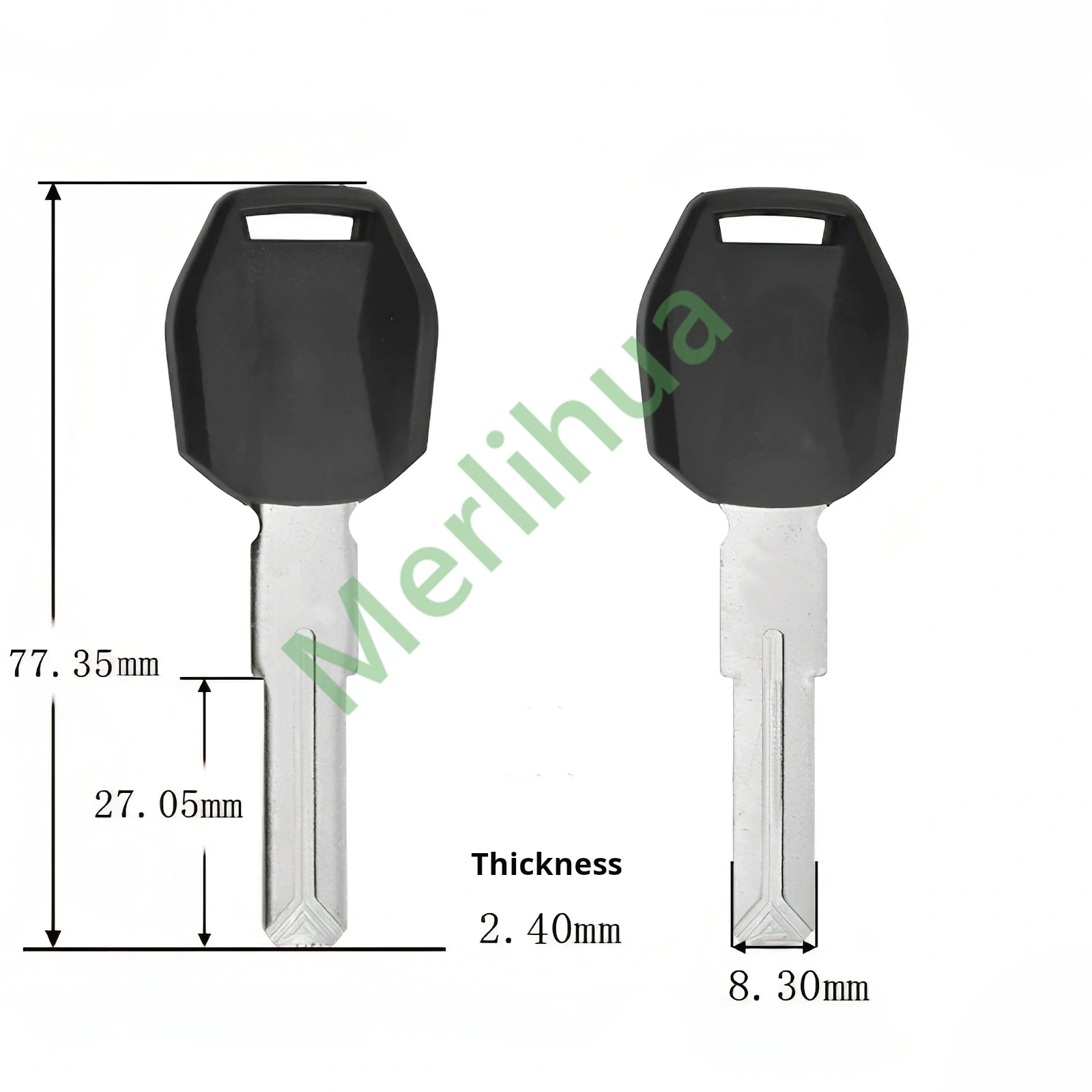 Universal Chip-Ready Key Blank for KTM-Style 1050 1190 1290 RC8R ADV Motorcycle - Modifiable Key Shell