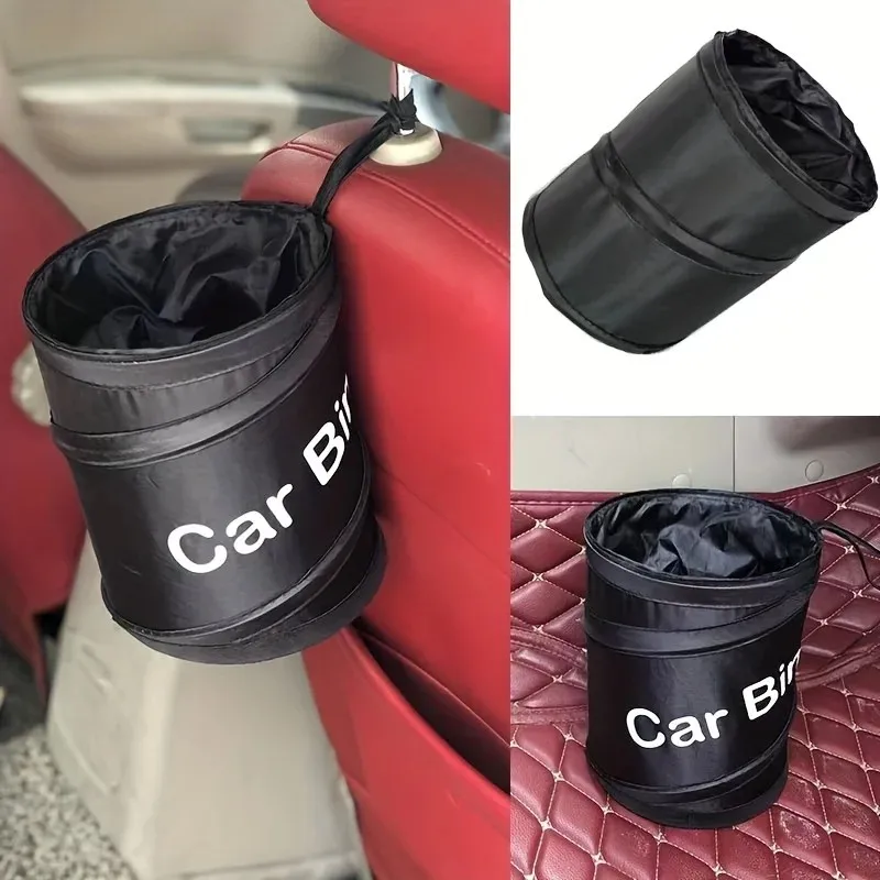 Top Quality Car Trash Portable Vehicle Garbage Can Foldable Pop-Up Waterproof Bag Waste Basket Auto Accessories Interior