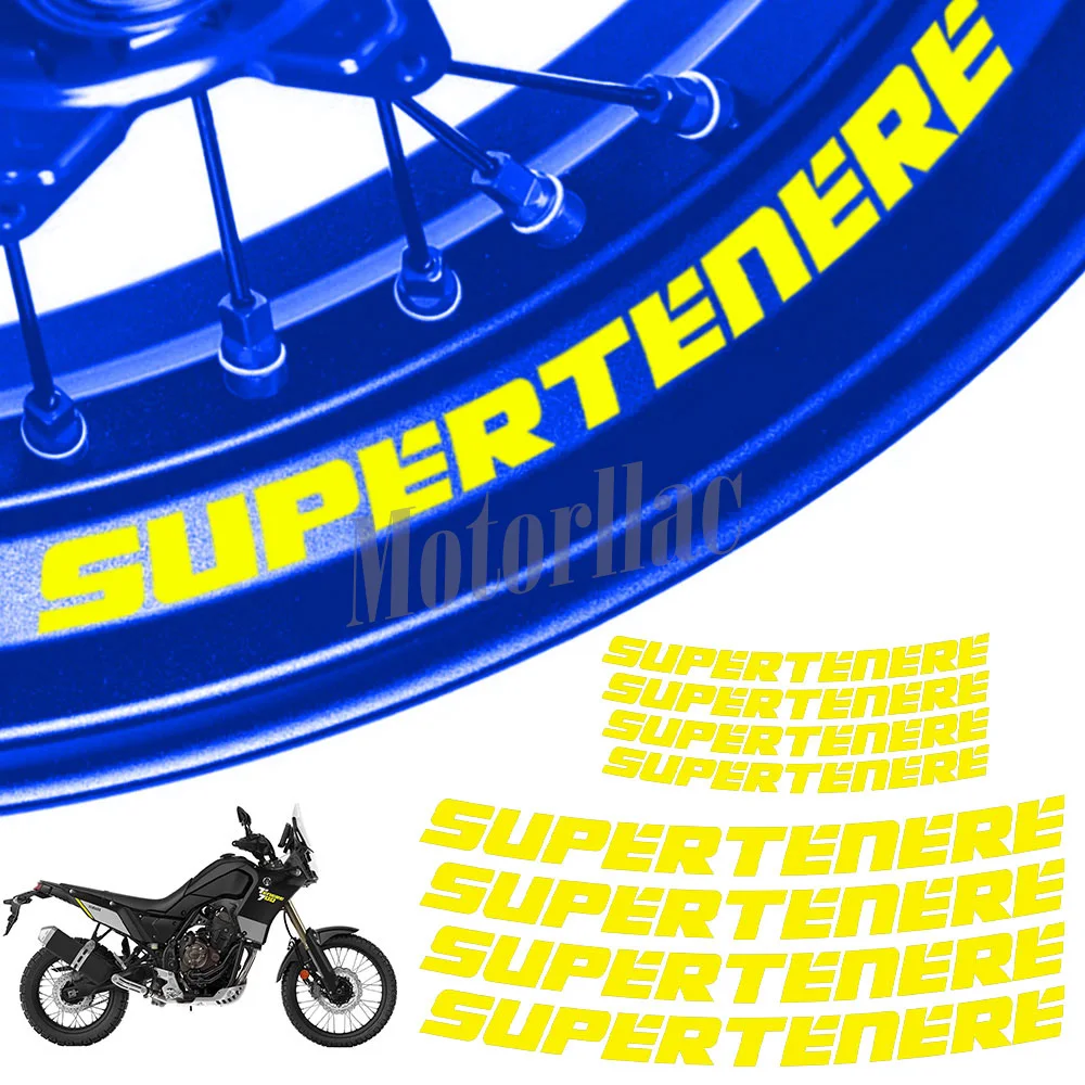 Motorcycle Reflective Wheel Rim Sticker Decal Accessories Waterproof For TENERE 700 XT660Z Ténéré 900 XT 1200 Z Super