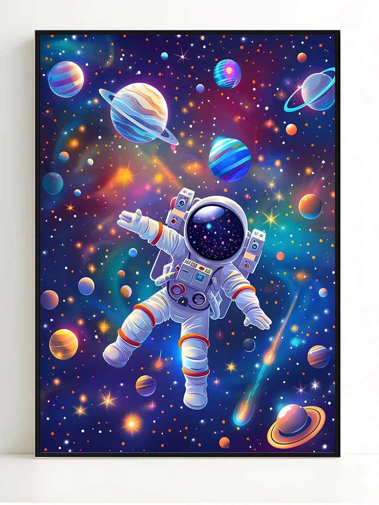 Astronaut canvas painting poster Astronaut space canvas print home room wall art decoration frameless painting