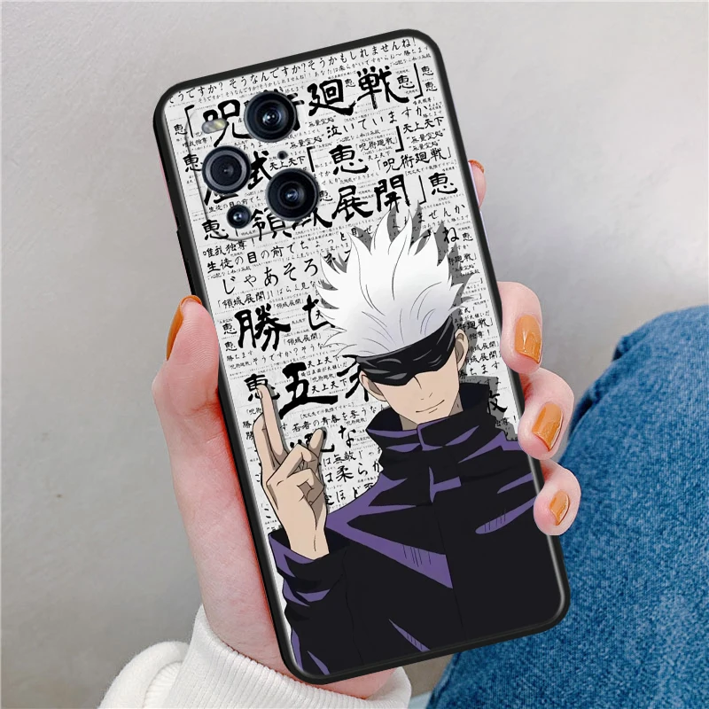 Toji Fushiguro Jujutsu Kaisen Phone Case For OPPO Find X2 X3 X5 Reno 5 6 7 8 10 11 Pro Plus Lite Neo Z F 4G 5G Black Cover Funda