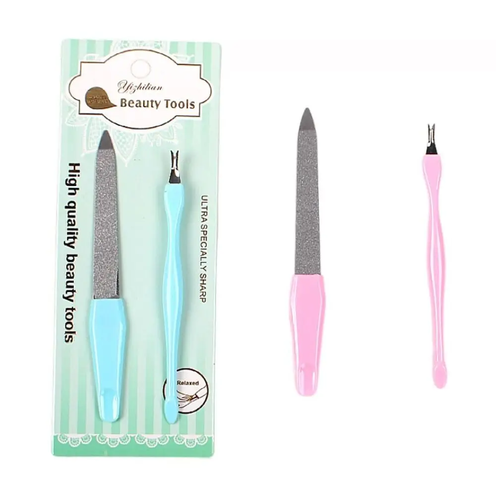 전문가용 스테인리스 큐티클 제거기 양면 매끄러운 각질 제거 클리퍼 내구성 있는 네일 폴리싱 스트립 네일 살롱용