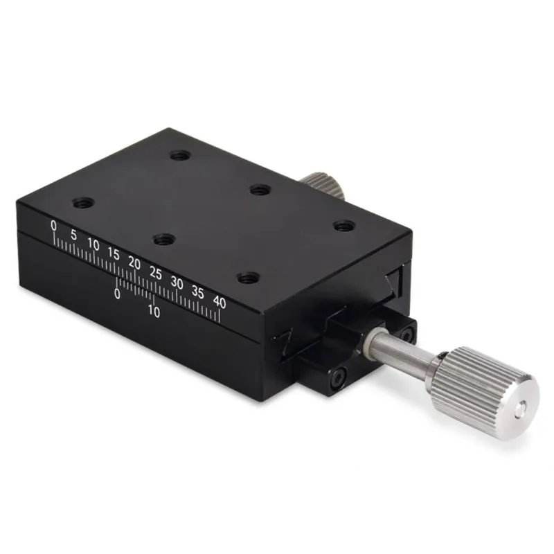 High-precision dovetail groove fast-feed thin X-axis manual slide XSLC60, micro-displacement platform