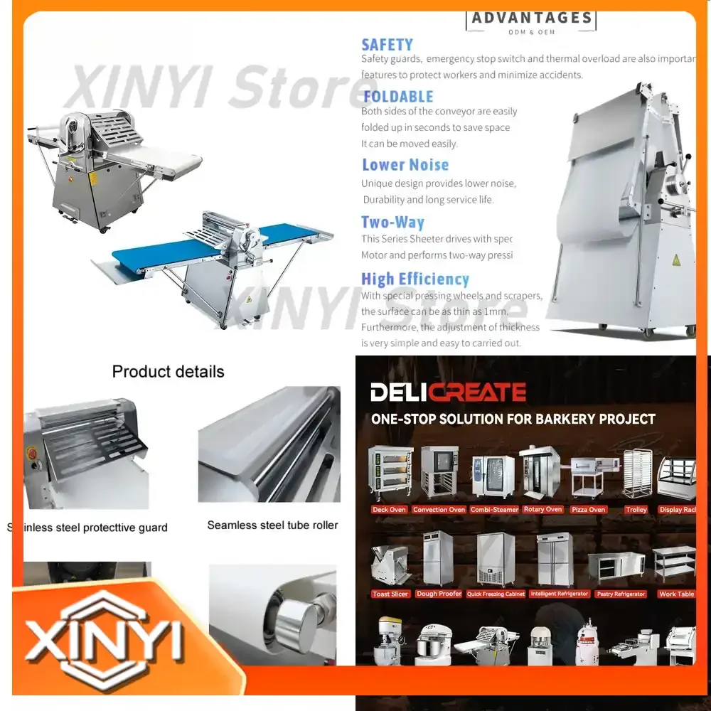 Stand Type Commercial Bakery Pizza Dough Sheeter Roller for Rondo for Commercial Dough Flattener for Bread Dough Sheeter for