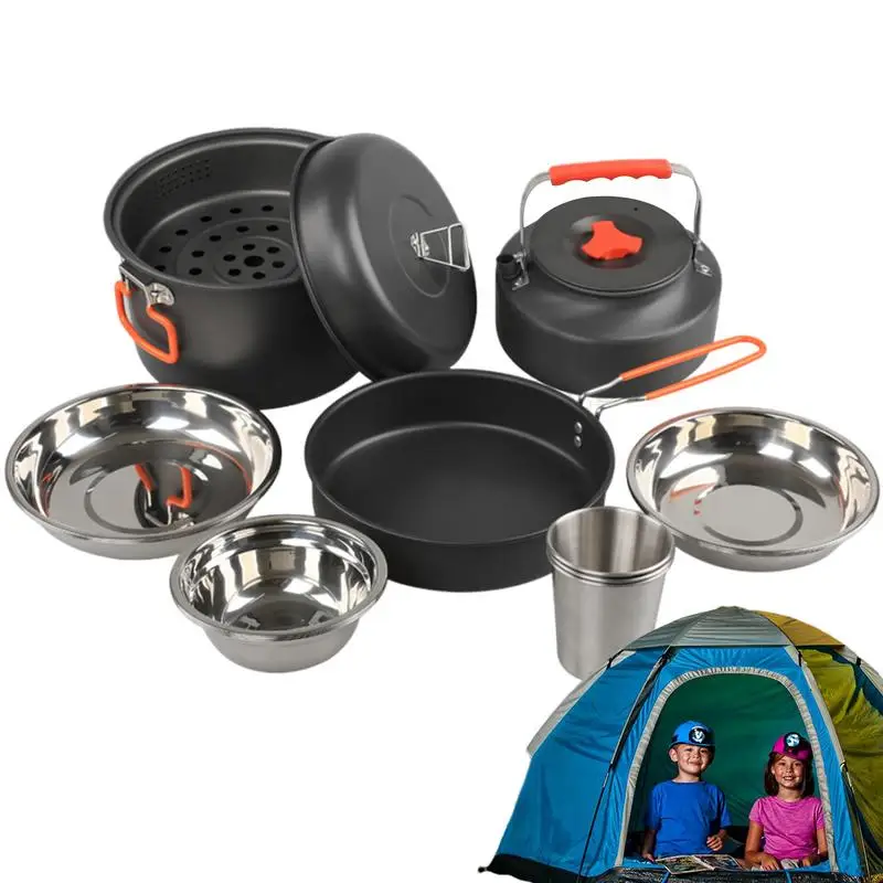 

Camping Cooking Set Outdoor Lightweight Equipment Camping Cookware Kit For Traveling Trekking Hiking Supplies