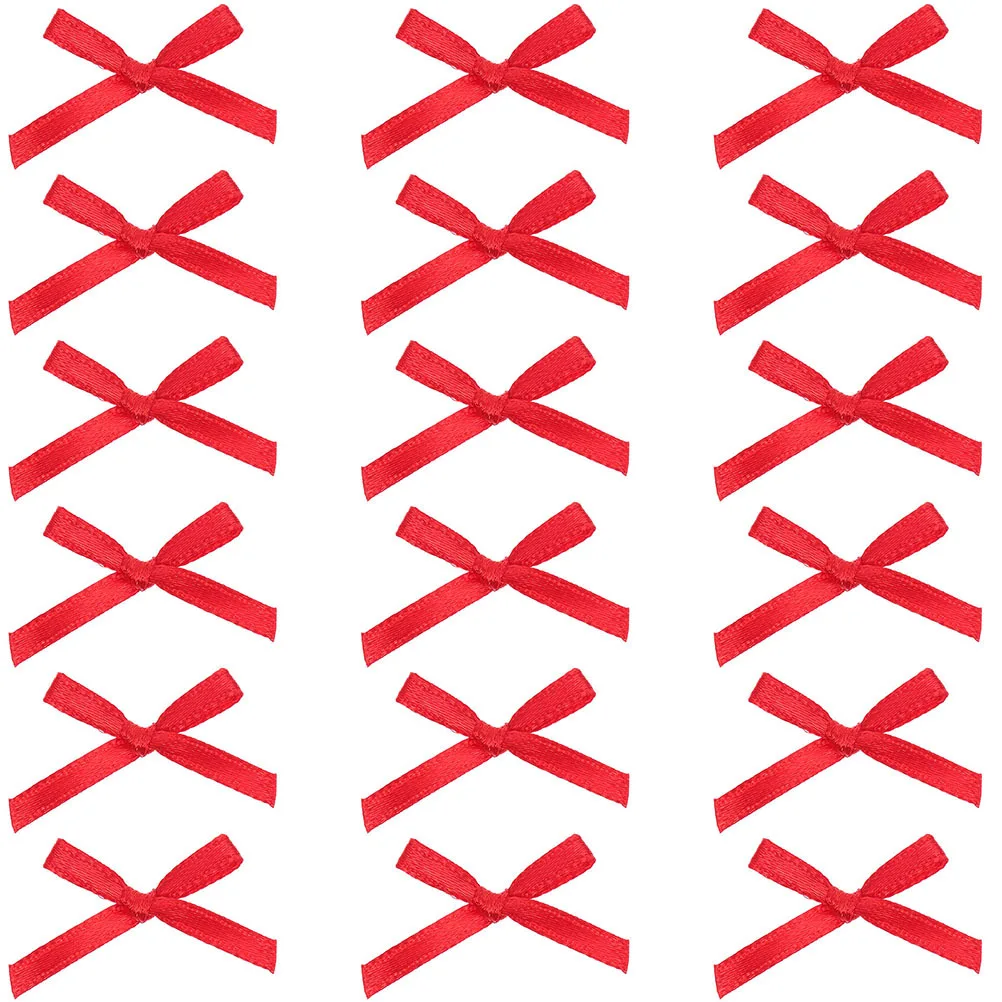 300Pcs Mini Small Red Bowknots Creative DIY Wrapping Gift Box Birthday Party Decorative Bows Small Red Bows Wedding Gift Box